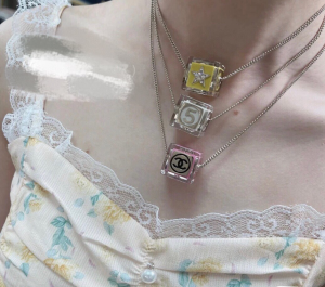 Replica Womens Jewelry Chanel Dice Pendant Necklace in Green A39PP180 AA187120