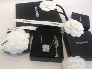 Replica Womens Jewelry Chanel Dice Pendant Necklace in Green A39PP180 AA187120