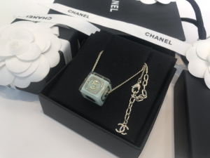 Replica Womens Jewelry Chanel Dice Pendant Necklace in Green A39PP180 AA187120