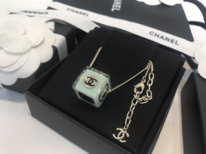 Replica Womens Jewelry Chanel Dice Pendant Necklace in Green A39PP180 AA187120