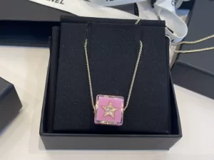 Replica Womens Jewelry Chanel Dice Pendant Necklace in Pink A39PP180 AA187117