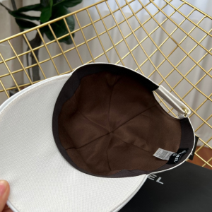 Replica Womens Hats Chanel CC Logo White Cotton Baseball Cap Hat A190PP180 AA187408