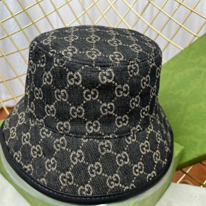 Replica Womens Hats Gucci Black GG Denim Bucket Cap Hat A190PP180 AA187402