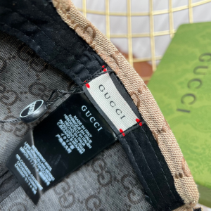 Replica Womens Hats Gucci GG Brown Denim Canvas Baseball Cap Hat A190PP180 AA187379