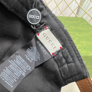 Replica Womens Hats Gucci x Adidas Black GG Denim Baseball Cap Hat A190PP180 AA187404