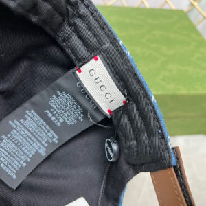 Replica Womens Hats Gucci x Adidas Blue GG Denim Baseball Cap Hat A190PP180 AA187405