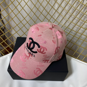 Prada Pink CC Logo Cotton Baseball Cap Hat 