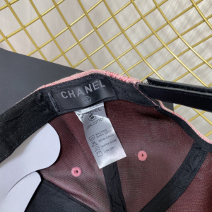 Replica Womens Hats Prada Pink CC Logo Cotton Baseball Cap Hat A190PP180 AA187392