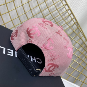 Replica Womens Hats Prada Pink CC Logo Cotton Baseball Cap Hat A190PP180 AA187392