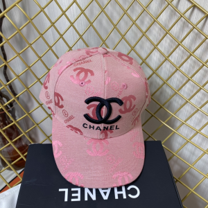 Replica Womens Hats Prada Pink CC Logo Cotton Baseball Cap Hat A190PP180 AA187392