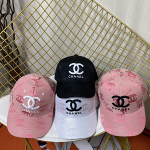 Replica Womens Hats Prada Pink CC Logo Cotton Baseball Cap Hat A190PP180 AA187392