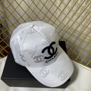 Replica Womens Hats Prada White CC Logo Cotton Baseball Cap Hat A190PP180 AA187391