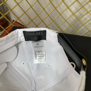 Replica Womens Hats Prada White CC Logo Cotton Baseball Cap Hat A190PP180 AA187391