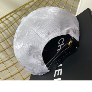 Replica Womens Hats Prada White CC Logo Cotton Baseball Cap Hat A190PP180 AA187391