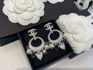 Chanel Crystals CC Diamonds Earrings 