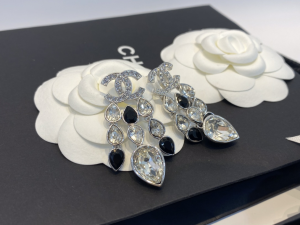 Replica Womens Jewelry Chanel Crystals CC Tassel Earrings A39PP180 AA187266