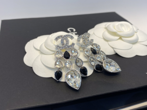 Replica Womens Jewelry Chanel Crystals CC Tassel Earrings A39PP180 AA187266