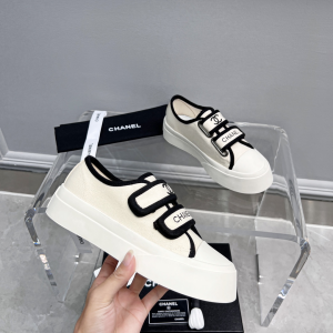 Chanel 2022 White Fabric Sneakers 
