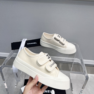 Chanel 2022 White Fabric Sneakers 