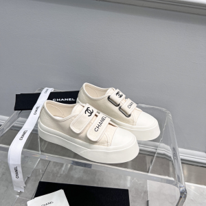 Replica Womens Shoes Chanel 2022 White Fabric Sneakers 35 To 39 A151PP480 AA187607