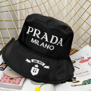 Prada Black Padded Re Nylon Bucket Hat 