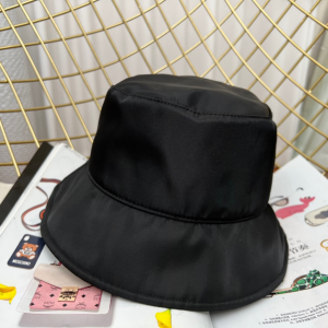Replica Womens Hats Prada Black Padded Re Nylon Bucket Hat A190PP180 AA187789