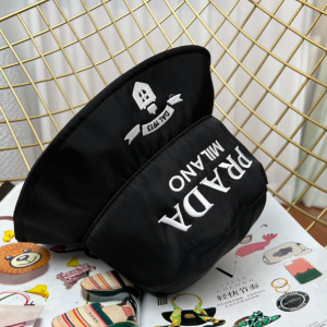 Replica Womens Hats Prada Black Padded Re Nylon Bucket Hat A190PP180 AA187789
