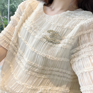 Replica Womens Jewelry Chanel Crystals CC Logo Brooch A62PP180 AA187703