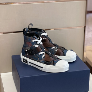 Replica Mens Shoes Dior B23 High Top Sneakers in Black 38 To 45 A151PP580 AA187982