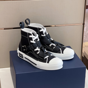 Replica Mens Shoes Dior B23 High Top Sneakers in Black 38 To 45 A151PP580 AA187983