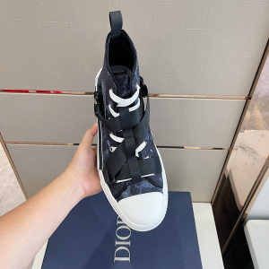 Replica Mens Shoes Dior B23 High Top Sneakers in Black 38 To 45 A151PP580 AA187984