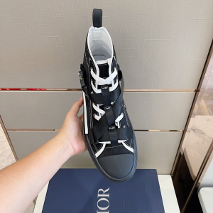 Replica Mens Shoes Dior B23 High Top Sneakers in Black 38 To 45 A151PP580 AA187985