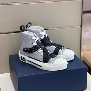 Replica Mens Shoes Dior B23 High Top Sneakers in Gray 38 To 45 A151PP580 AA187981