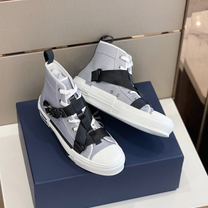 Replica Mens Shoes Dior B23 High Top Sneakers in Gray 38 To 45 A151PP580 AA187981