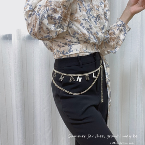 Replica Womens Belts Chanel Monogram Chain Belts A62PP280 AA187846