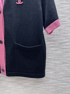 Replica Womens Clothing Chanel CC Logo Black Pink Sweaters SML A40PP780 AA187841