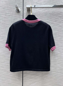 Replica Womens Clothing Chanel CC Logo Black Pink Sweaters SML A40PP780 AA187841