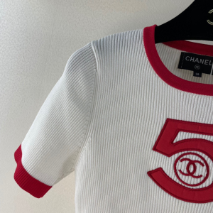 Replica Womens Clothing Chanel CC Logo No5 Sweaters Tops White SML A228PP480 AA188054