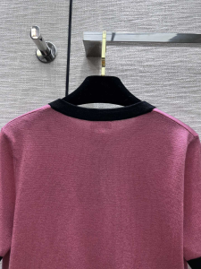 Replica Womens Clothing Chanel CC Logo Pink Black Sweaters SML A40PP780 AA187842