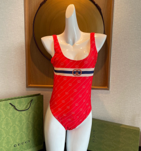 Gucci One Piece Swimsuit Bikini Red 