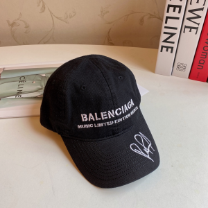 Replica Womens Hats Balenciaga Black Denim Canvas Baseball Hat A190PP180 AA188037