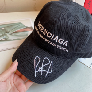 Replica Womens Hats Balenciaga Black Denim Canvas Baseball Hat A190PP180 AA188037