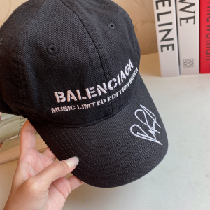 Replica Womens Hats Balenciaga Black Denim Canvas Baseball Hat A190PP180 AA188037