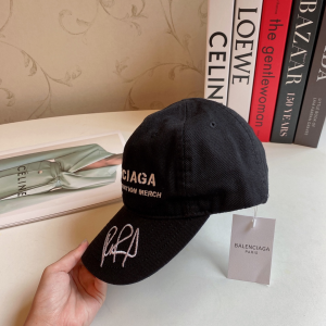 Replica Womens Hats Balenciaga Black Denim Canvas Baseball Hat A190PP180 AA188037
