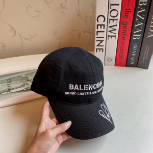Replica Womens Hats Balenciaga Black Denim Canvas Baseball Hat A190PP180 AA188037