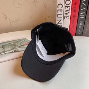 Replica Womens Hats Balenciaga Black Denim Canvas Baseball Hat A190PP180 AA188037