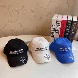 Replica Womens Hats Balenciaga Black Denim Canvas Baseball Hat A190PP180 AA188037