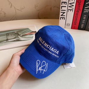 Replica Womens Hats Balenciaga Blue Denim Canvas Baseball Hat A190PP180 AA188038