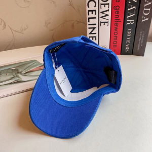 Replica Womens Hats Balenciaga Blue Denim Canvas Baseball Hat A190PP180 AA188038