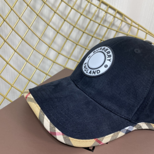 Replica Womens Hats Burberry Black Cotton Canvas Baseball Hat A190PP180 AA188032